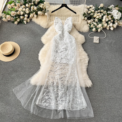 - White long summer dress  GEU1245