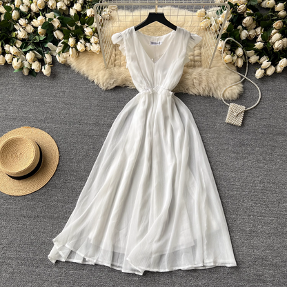 - women's summer white dress GEU1097