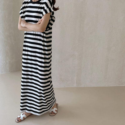 vmtvr - Simple Long Striped Comfy Dress