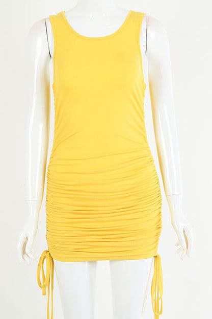 vmtvr - Drawstring Sleeveless Mini Dress