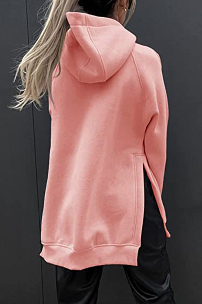 Casual Solid Solid Color Hooded Collar Tops