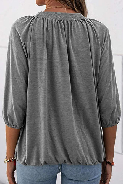 Casual Solid Solid Color O Neck Tops(9 Colors)