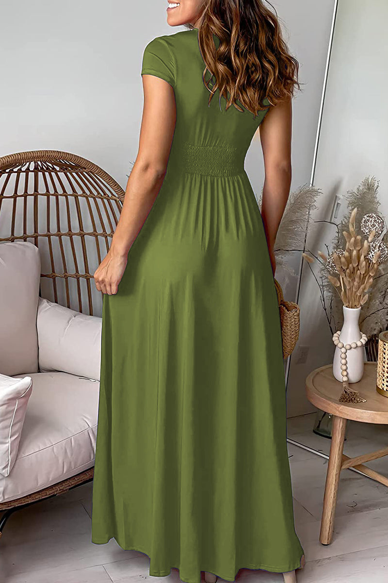 Celebrities Elegant Solid Asymmetrical Halter Irregular Dress Dresses(7 Colors)