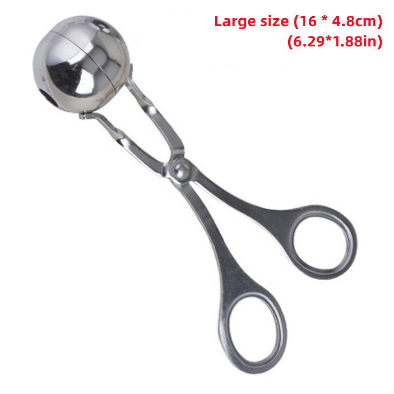 1pc, Meat Baller, Stainless Steel Meatball Maker, Meat Baller Tongs, Cake Pop, Ice Tongs, Cookie Dough Scoop, Kitchen Gadgets, Kitchen Stuff, Kitchen Accessories, Home Kitchen Items