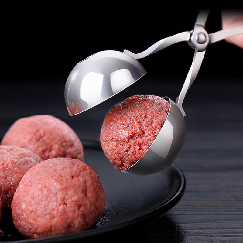 1pc, Meat Baller, Stainless Steel Meatball Maker, Meat Baller Tongs, Cake Pop, Ice Tongs, Cookie Dough Scoop, Kitchen Gadgets, Kitchen Stuff, Kitchen Accessories, Home Kitchen Items