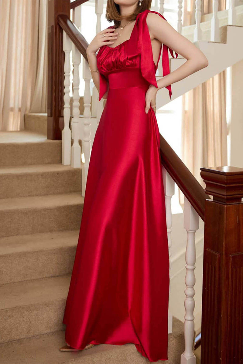 Elegant Formal Solid Frenulum Evening Dress Dresses