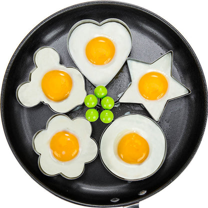 5pcs, Egg Rings, Stainless Steel Egg Cooking Rings, Pancake Mold For Frying Eggs And Omelet, Kitchen Gadgets, Kitchen Stuff, Kitchen Accessories, Home Kitchen Items