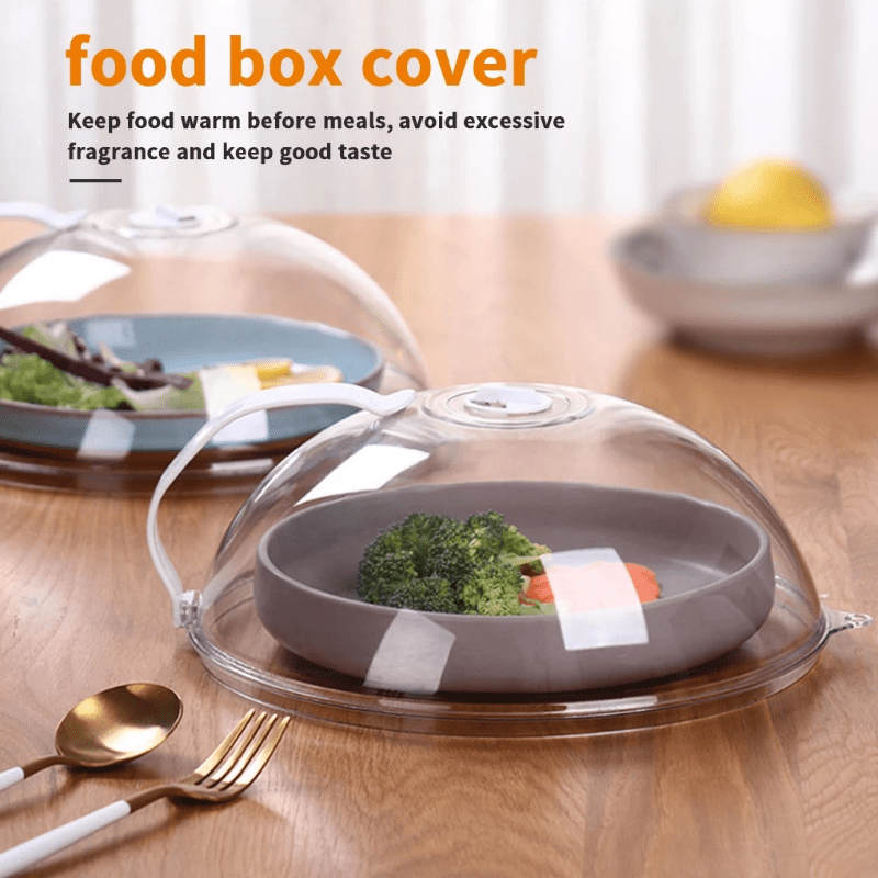 1pc Microwave Splash Cover Transparent Transparent Microwave Oven Food Cover Anti Sputtering Anti-oil Cover Reusable Airtight Food Cover Kitchen Heat Resistant Lid