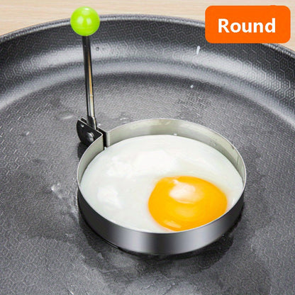 1pc Kawaii Stainless Steel Egg Ring Mold - Non-Stick DIY Frying Egg Mold for Cooking, Creative Kitchen Accessories for Breads, Easy to Clean and Store