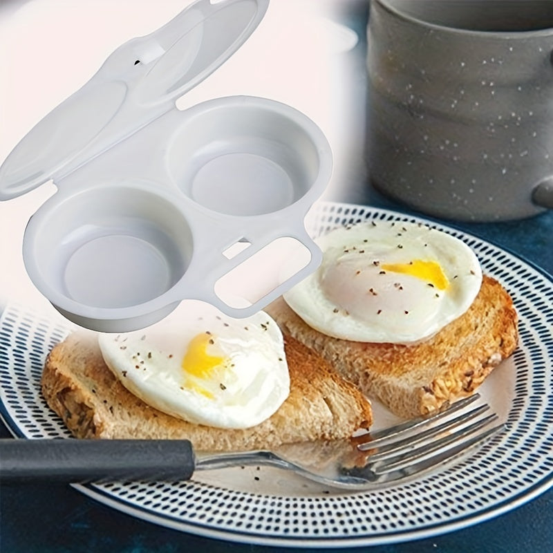 1pc Round Shape Egg Poacher - Microwave Safe, Easy-to-Use, Non-Stick, Space-Saving, Kitchen Essential Egg Steamer for Perfect Omelette and Poached Eggs - BPA-Free, Dishwasher Safe, Kitchen Supplies