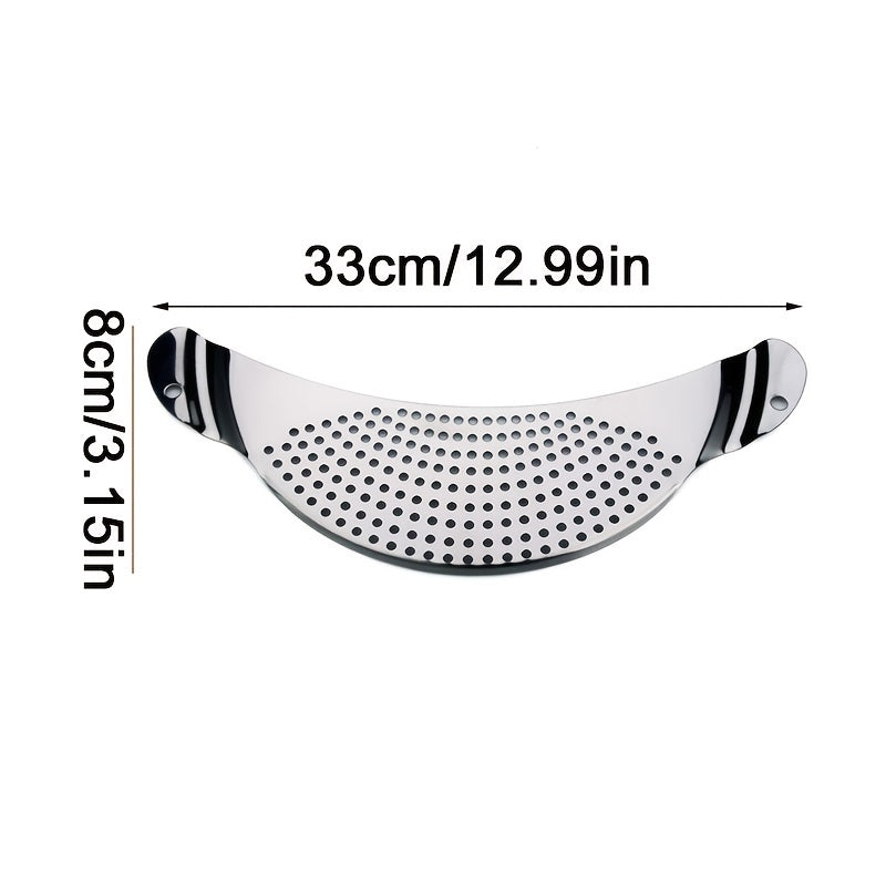 1pc Kitchen Stainless Steel Pot Strainer, Hand Held Pot Drainer, Fruit Washing Filter