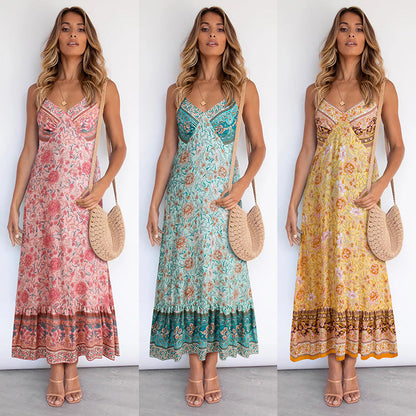 vmtvr - New Elegant Casual Women's Boho Sling Floral Maxi Dresses