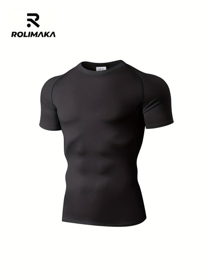 Men's Quick-Dry Performance Tee - Breathable, Stretchy, All-Season Base Layer for Sports & Casual Wear