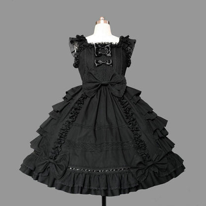 vmtvr pirates vs sailors drees to impress Lolita Princess Dress Gothic Chiffon Lace Bow Cosplay Ball Gown Sling Dress