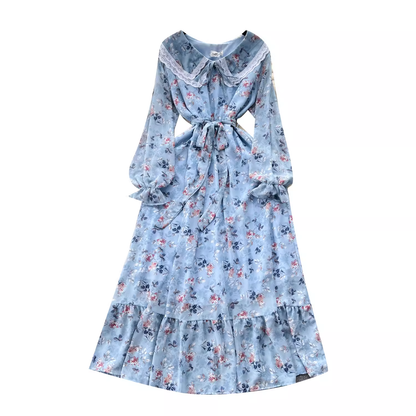 vmtvr- women's doll collar floral dress GEU517