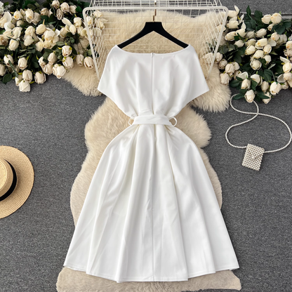 - Summer bow tie waist chic dress GEU491