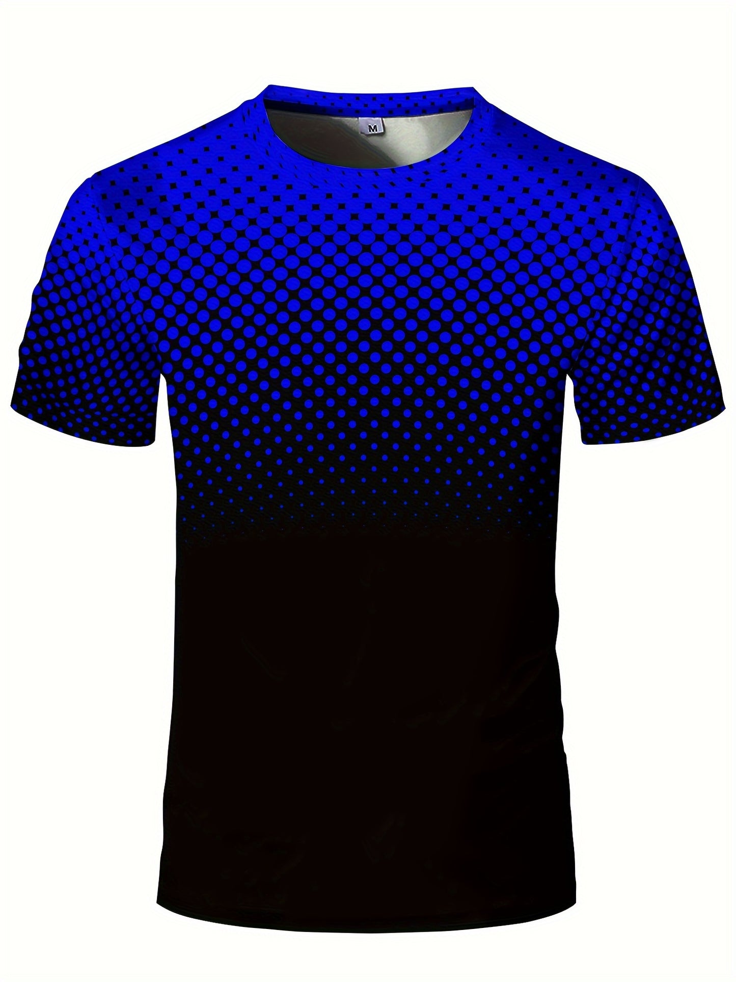 Men's Stylish Polka Dot Muscle Fit T-Shirt - Breathable Compression, Moisture-Wicking, Quick-Drying, Comfy Top for Summer Sports, Fitness, and Casual Wear - Perfect for Active Men