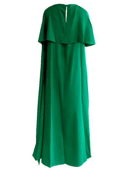 Loose Asymmetric Solid Color Maxi Dresses