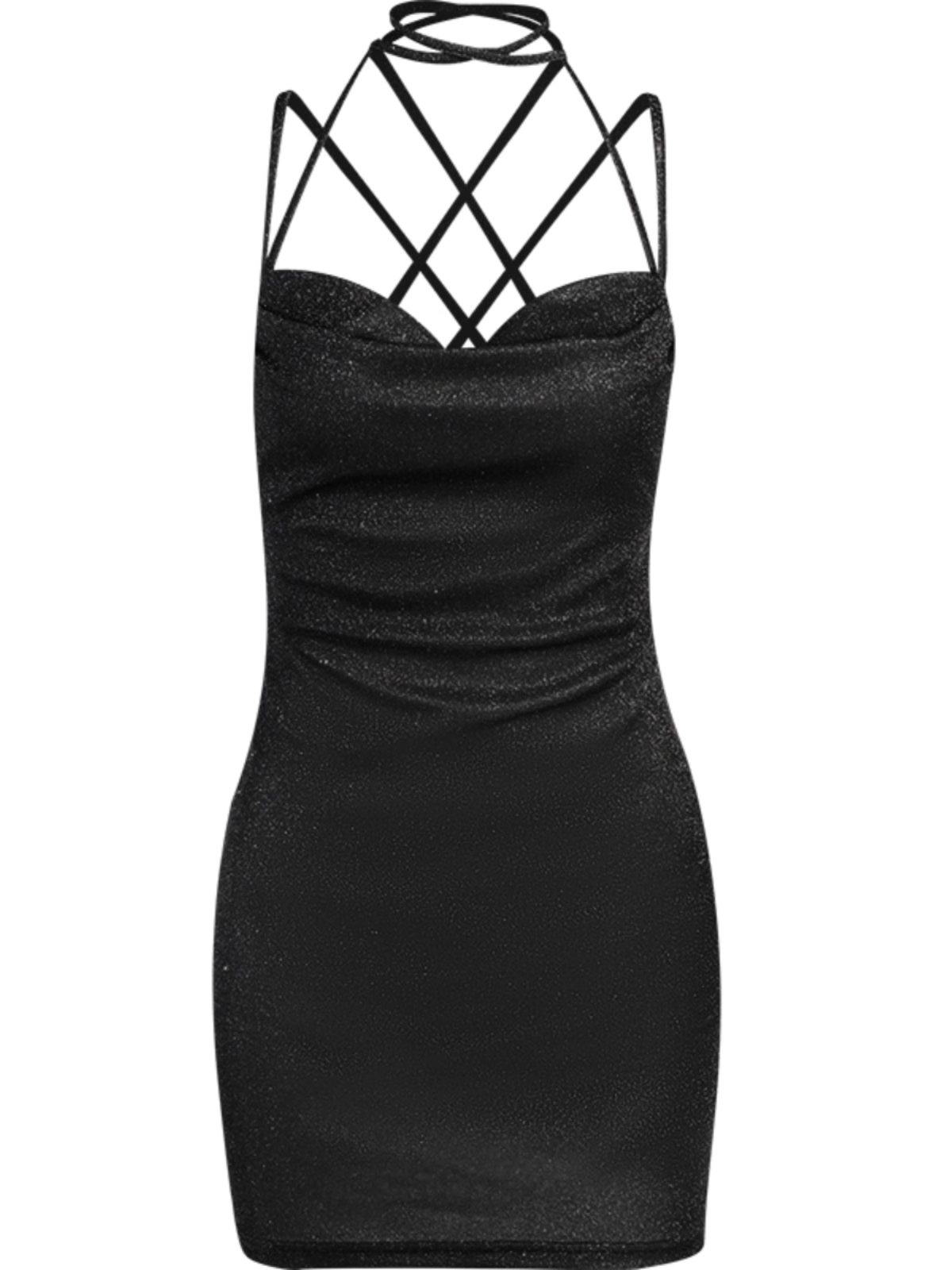 - Sexy black bodycon dress  GEU741