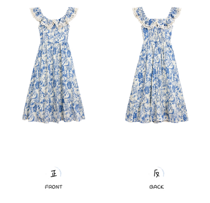 - Summer floral dress printed holiday dress  GEU1450