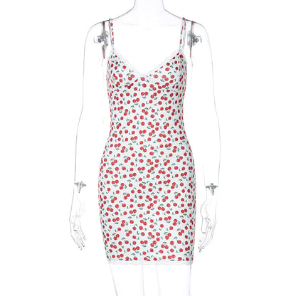 Ala Cherry Print Mini Dress