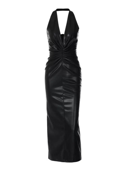 Camden Faux Leather Maxi Dress