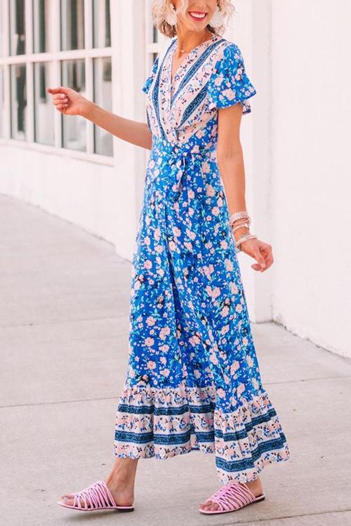 vmtvr - Bohemian Floral Maxi Dress