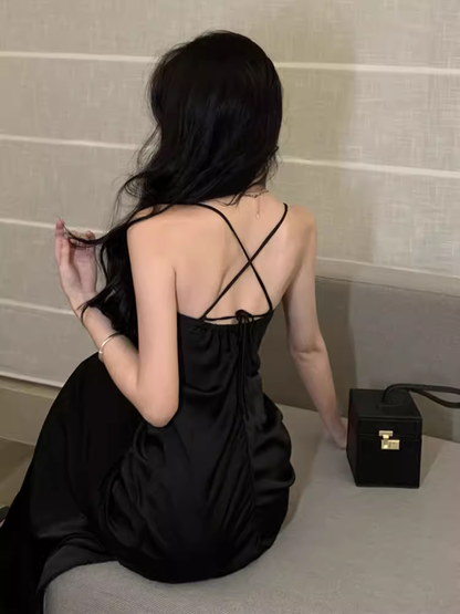 - Sexy Black Sleeveless Dress  GEU1490