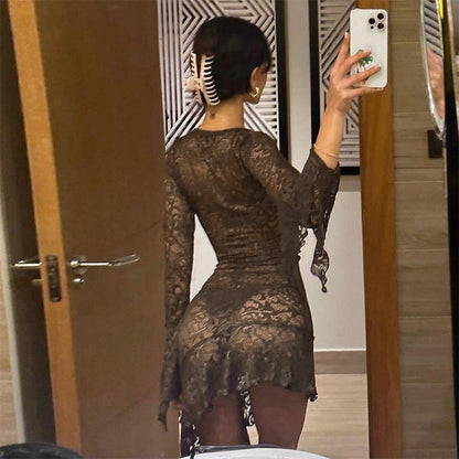 Kristel Long Sleeve Lace Mini Dress