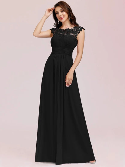 vmtvr - Elegant Evening Dresses O-Neck Sleeveless A-LINE Lace Floor-Length Gown 2023 Ever pretty of Burgundy Simple Prom Dress Women