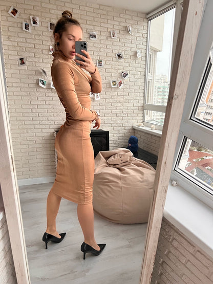 vmtvr Sexy Long Sleeve Turtleneck Midi Dress for Women 2023 Spring Women&#39;s Elegant Bodycon Evening Party Long Dresses Black Blue Khaki