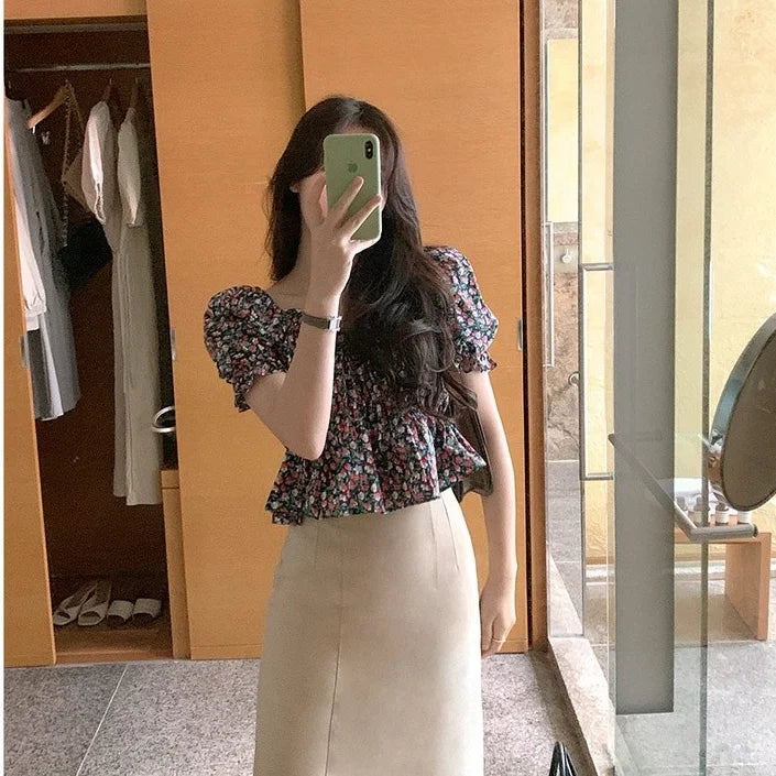 vmtvr New Womens Blouse Summer Spring Shirt Female Oversize Women Blouses Femme Chiffon Blusas Casual Elegant Vintage Long Print