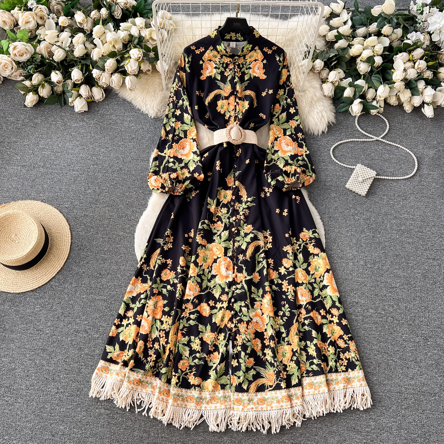 - women's autumn palace style dress GEU568