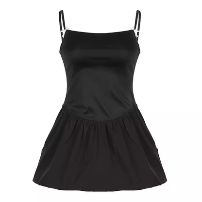 - Black A-line Mini Dress  GEU1334