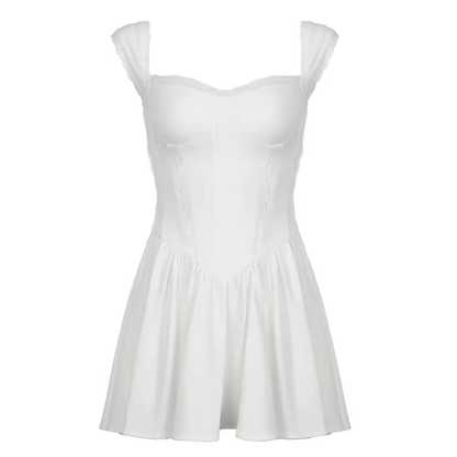 - White A-line Dress GEU1357