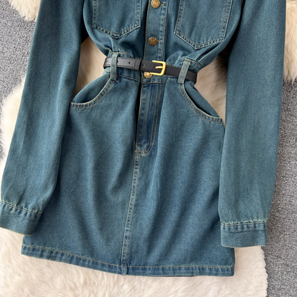 vmtvr- women's autumn denim dress GEU507