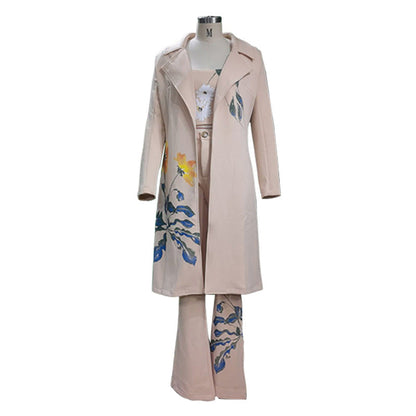 vmtvr hipster dress to impress Women's Autumn and Winter Elegant Long Printed Windbreaker Pants Coat Suit Women