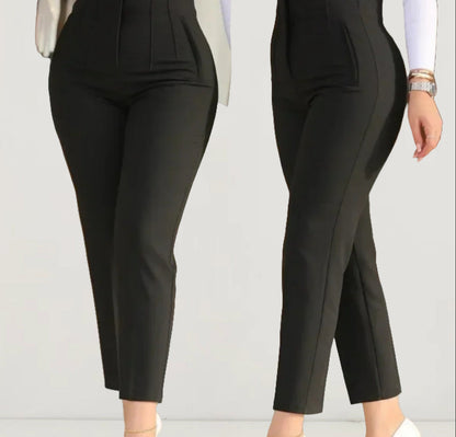 vmtvr 2000s fashion 2024 Spring and Summer Casual Slim Fit Workplace Suit Pants Versatile Cropped Temperament Commuter Pants for Women