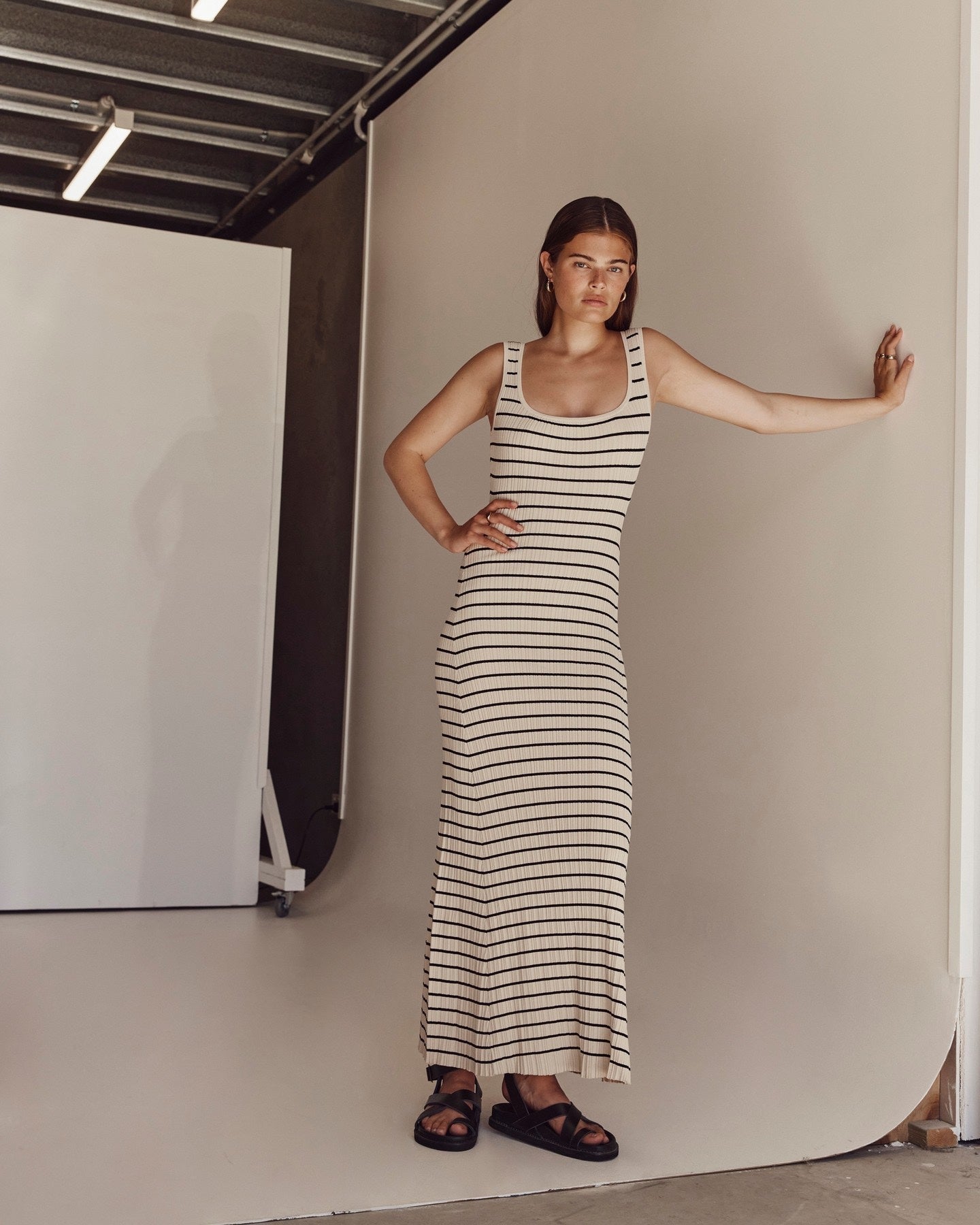 Nataliah Striped Maxi Dress