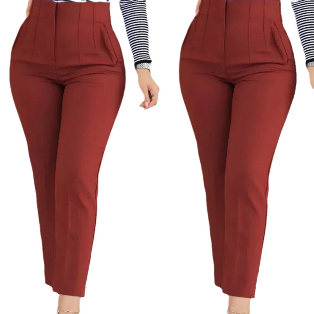 vmtvr 2000s fashion 2024 Spring and Summer Casual Slim Fit Workplace Suit Pants Versatile Cropped Temperament Commuter Pants for Women