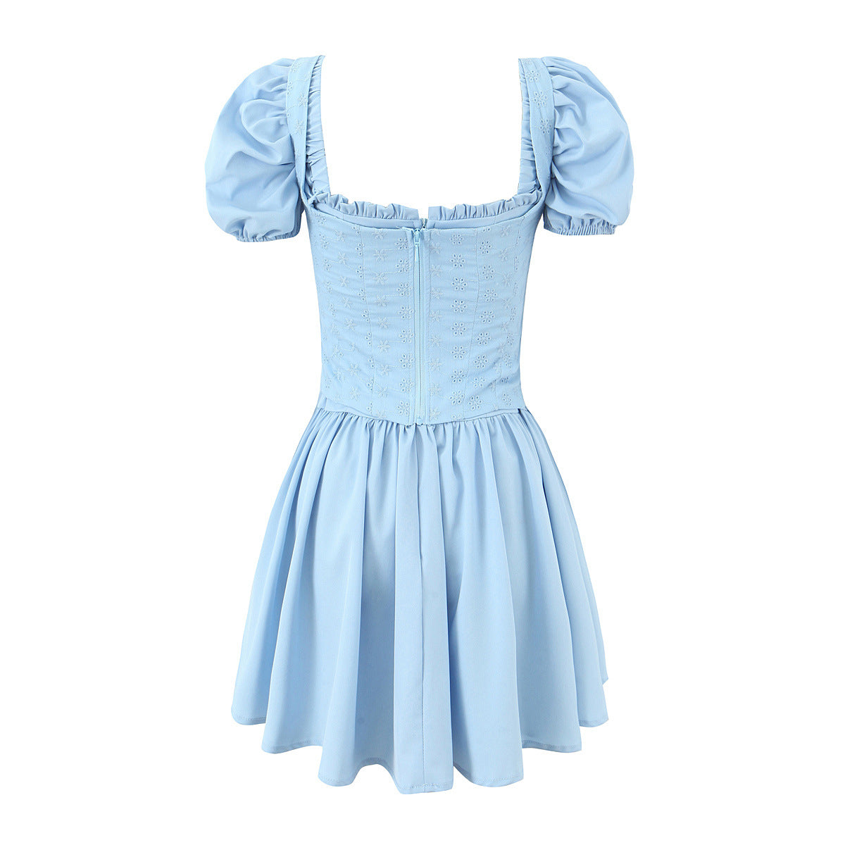 vmtvr pop culture dress to impress Women's Clothing 2024 Summer New Sweet Puff Sleeve Square Collar Dress Corset Princess Dress Two Pieces