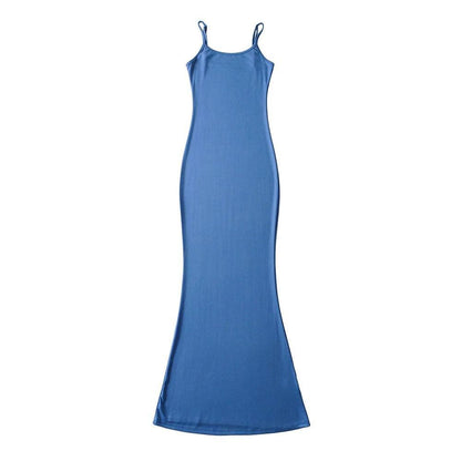 vmtvr - 5 Color Simple Niche Fishtail Slip Dress