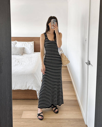 Nataliah Striped Maxi Dress