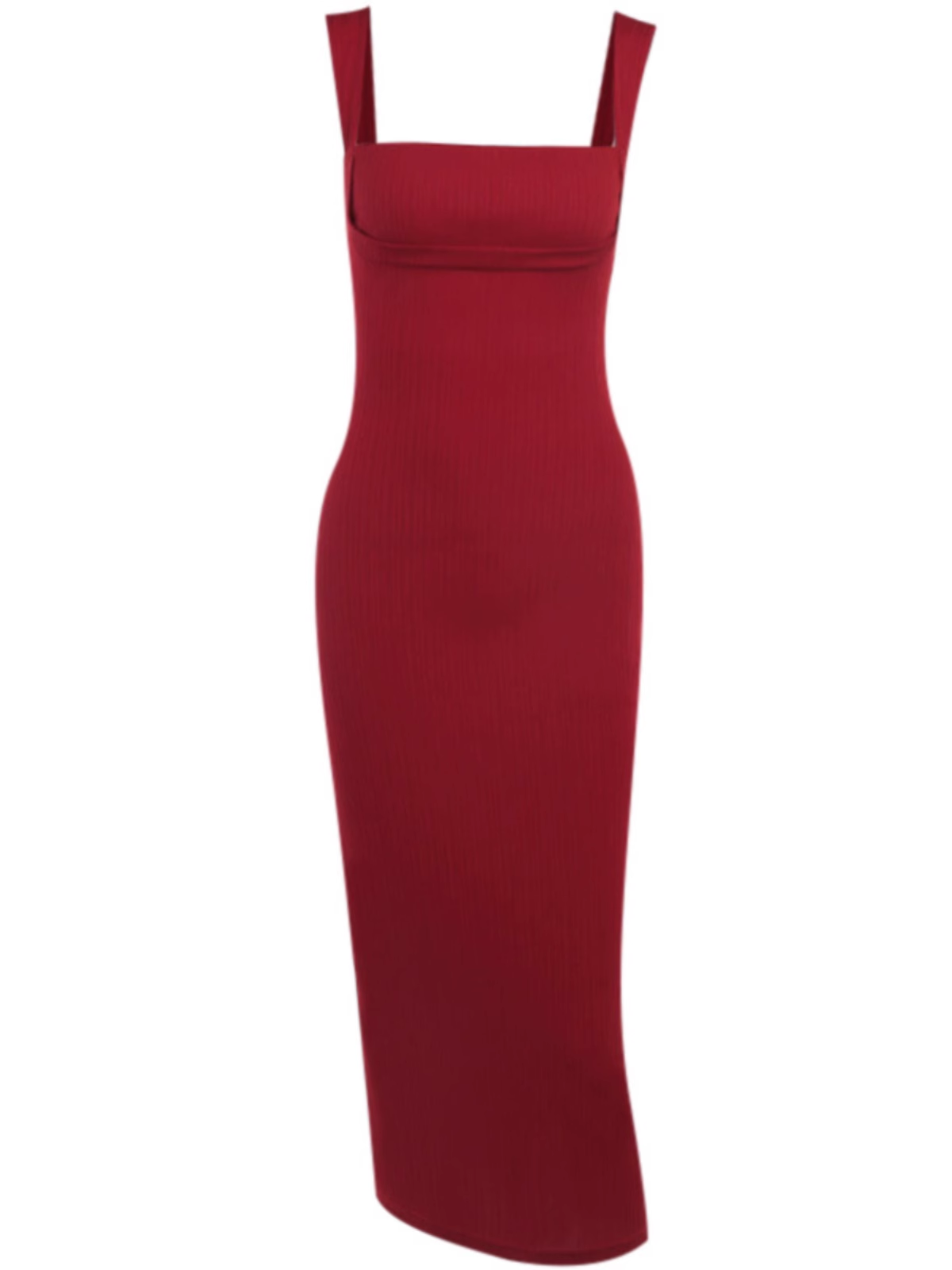 - women's red suspender dress GEU750