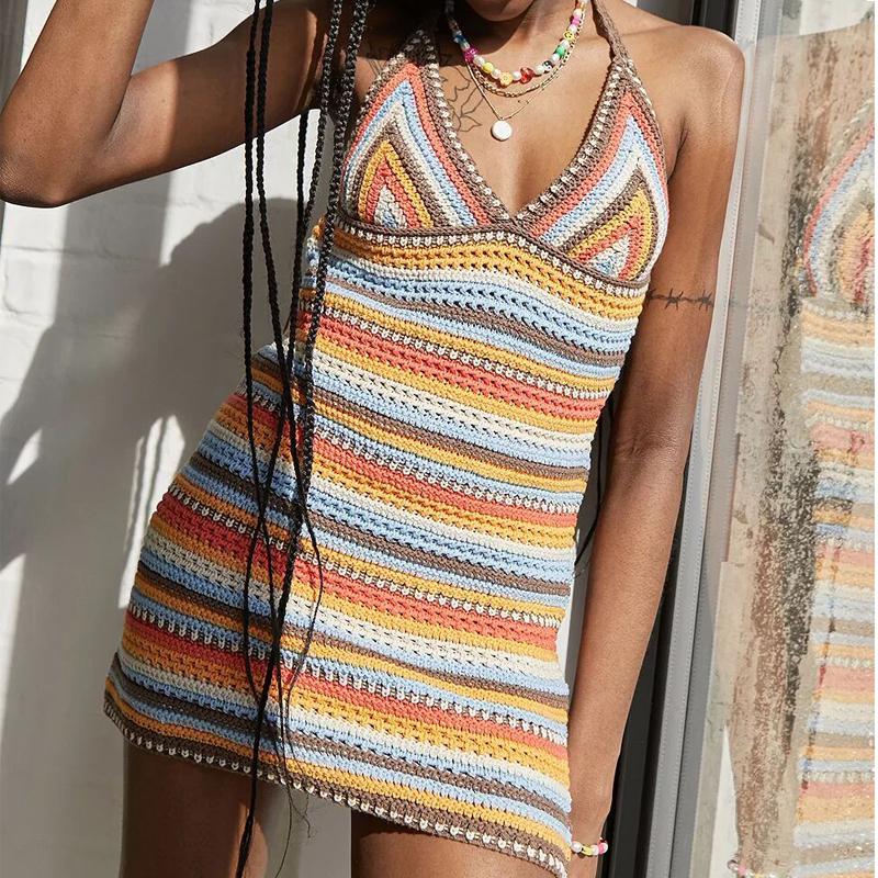 Robyn Crochet Mini Dress