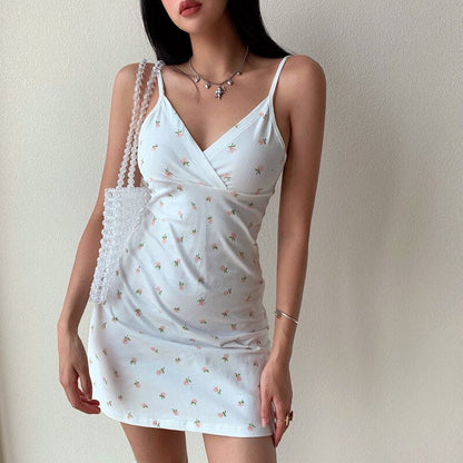 Sexy Halter Summer Women&#39;S Dress Solid Hollow Out Metal Ring Harajuku Bandage Bodycon Dresses Party Club Vestidos Outfit