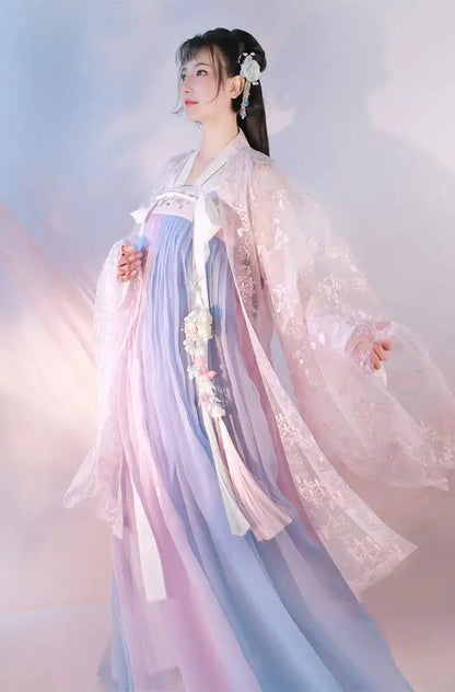 Hanfu Women Chinese Dance Qing Dynasty Costumes Ancient Hanfu Chinese Traditional Dress Stage Fairy Performance Costume