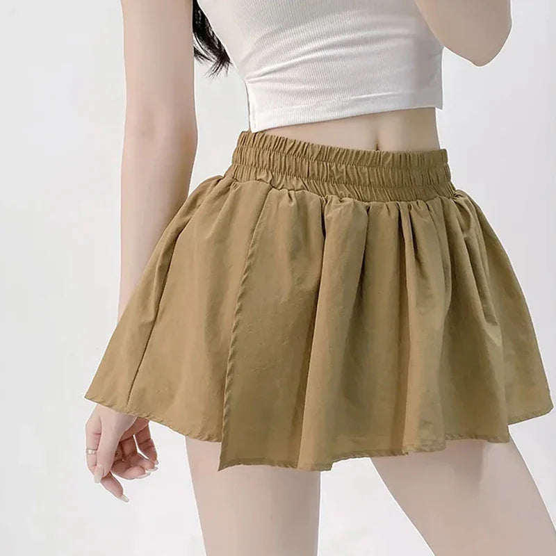 vmtvr Summer Women Pleated Skirt Fashion Streetwear Sexy Mini Skirts Korean High Waist Female Casual A Line Skirts New