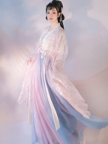 Hanfu Women Chinese Dance Qing Dynasty Costumes Ancient Hanfu Chinese Traditional Dress Stage Fairy Performance Costume