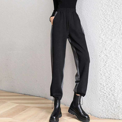 vmtvr Women Patchwork Sweatpants Korean Streetwear Loose Wide Leg Pants Summer Fashion High Waist Female All Match Straight Trousers